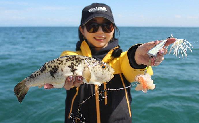 「ビギナー女子がフグを連発！」淡路島沖で新作カットウ釣り仕掛けが炸裂【兵庫】