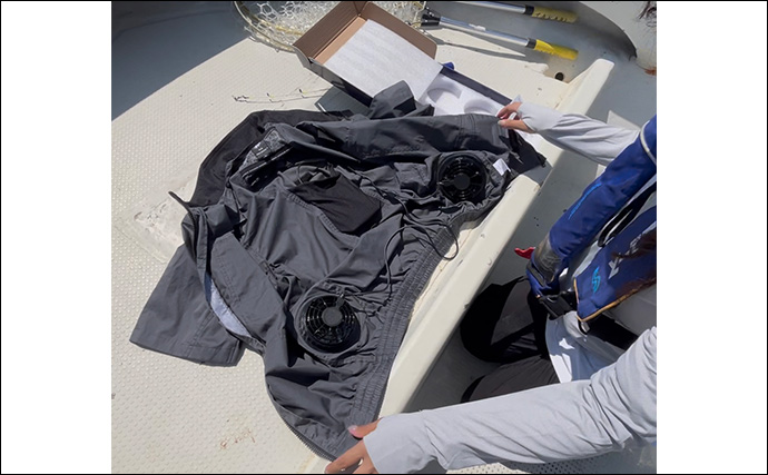 「炎天下でも涼しい＆携帯の充電もできる！」空調ウェア『Bulonchiファンバッテリー』でキス釣りしてみた