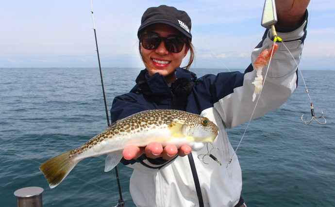 「ビギナー女子がフグを連発！」淡路島沖で新作カットウ釣り仕掛けが炸裂【兵庫】