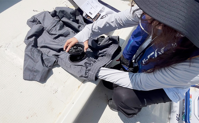 「炎天下でも涼しい＆携帯の充電もできる！」空調ウェア『Bulonchiファンバッテリー』でキス釣りしてみた