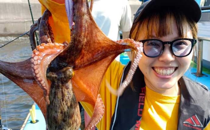 関東エリアの【船釣り特選釣果】横浜沖のマダコ釣りで20匹の規定達成者が続出！