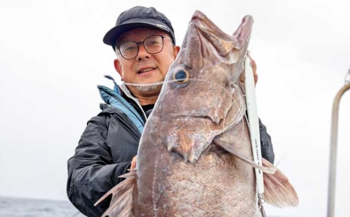 【沖釣り釣果速報】スロージギング便で7.1kg筆頭にアラ船中20匹超えの爆釣！（北陸）