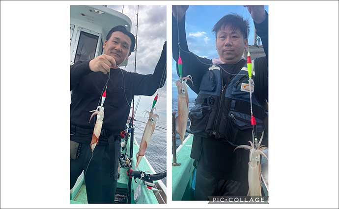 【沖釣り釣果速報】夜焚きイカ最盛期突入！　胴突きでヤリイカ100尾超え多数（福岡）