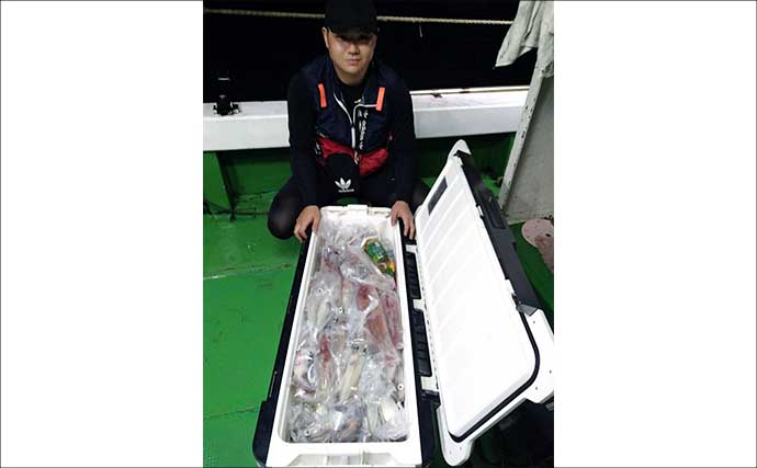 【沖釣り釣果速報】イカメタルで船中トップ131尾！玄界灘の夜焚きイカ釣りが絶好調（福岡）