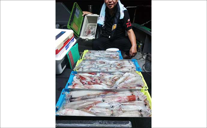 【沖釣り釣果速報】イカメタルで船中トップ131尾！玄界灘の夜焚きイカ釣りが絶好調（福岡）