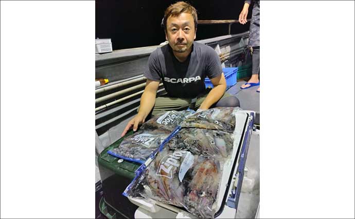 【沖釣り釣果速報】イカメタルで船中トップ131尾！玄界灘の夜焚きイカ釣りが絶好調（福岡）