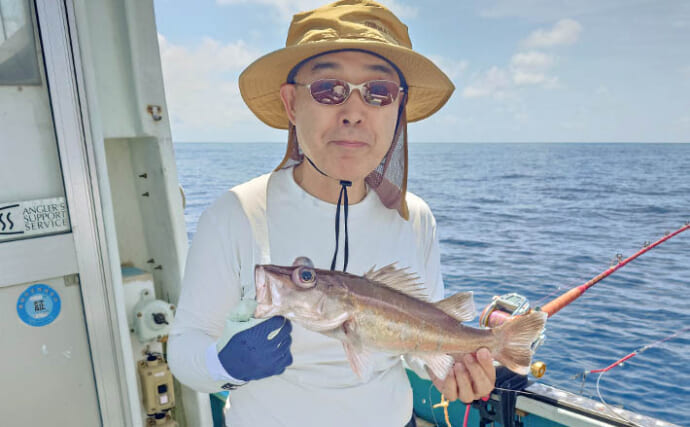 わし丸の中深海五目釣りでウッカリカサゴ7匹をキャッチ【静岡】底潮渋るも粘り勝ち