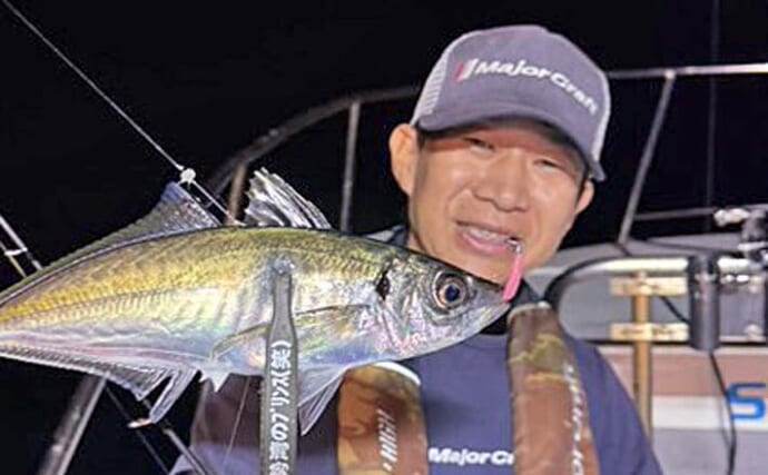 志摩沖の半夜バチコンアジング便で尺アジ＆30cmイサキ連発！【三重】チカメキントキも登場