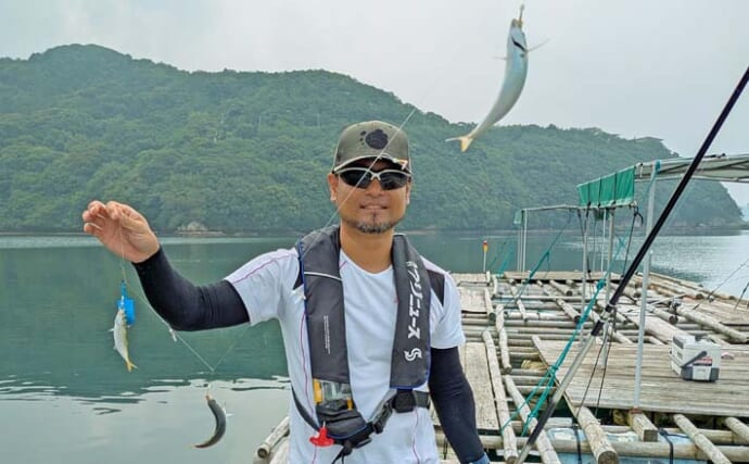 内瀬のイカダ釣りで豆アジ70匹と爆釣！【三重】カマスやシオもヒットして五目達成