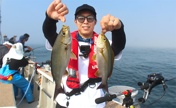 「40cm超え頭に良型イサキ爆釣！」電動リール＆探見丸2台同時接続可能なバッテリーが大活躍【三重】