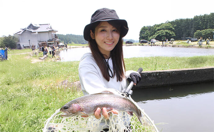 エリアトラウト釣行でニジマスと知恵比べ！【栃木・308Club】ミニクランクにヒット