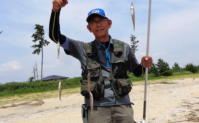 阿漕浦海岸の投げキス釣りで15.5cm含む62匹を手中【三重】遠投＆移動で数を伸ばす
