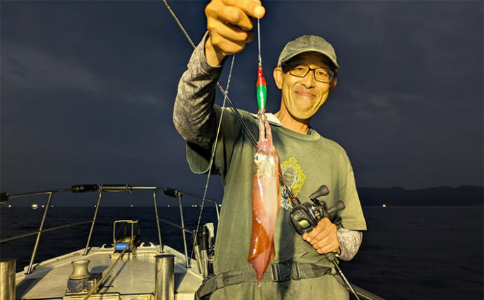 夜のイカメタル釣行でケンサキイカ21杯【京都】バチコンアジングでは30cm良型アジも手中