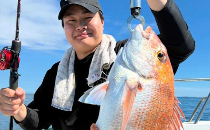 【沖釣り釣果速報】島原沖のタイラバでマダイ数釣り！ヒラメ＆マゴチもヒット（大分・熊本）