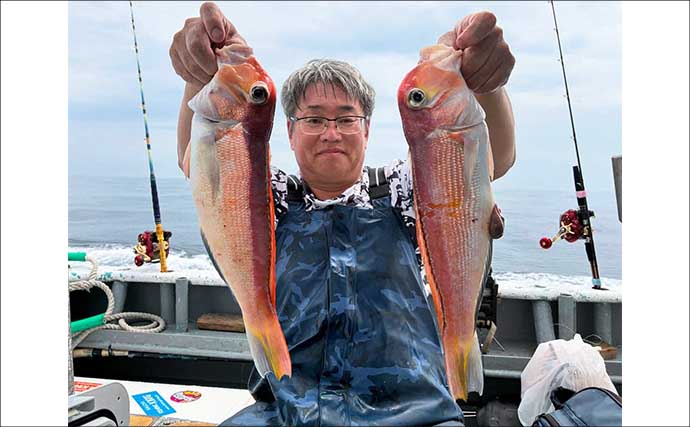 【沖釣り釣果速報】金洲五目からのアマダイリレー便！多彩な魚と赤白アマダイをゲット（愛知・静岡）