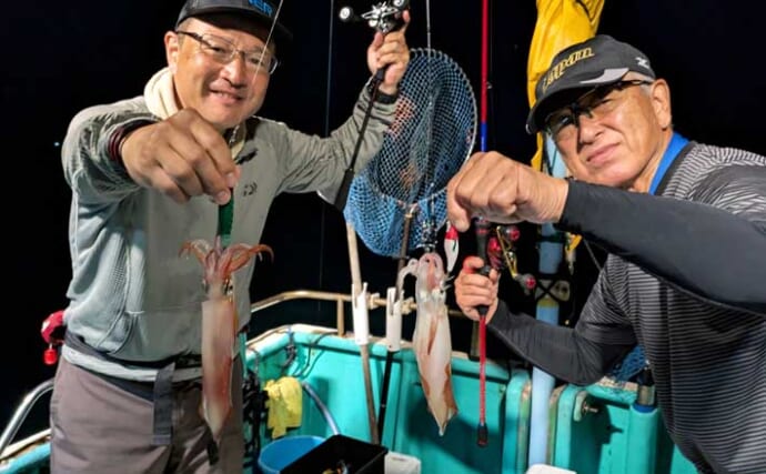 熊野灘のイカメタルゲームでアカイカ連発！【三重】9月第2週までロングラン予想