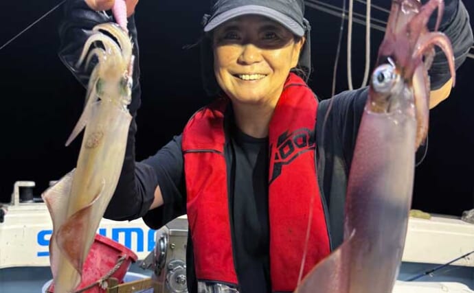 【沖釣り釣果速報】夜焚きイカで釣る人130尾超え！玄界灘でパラソル級交じりに爆釣（福岡）