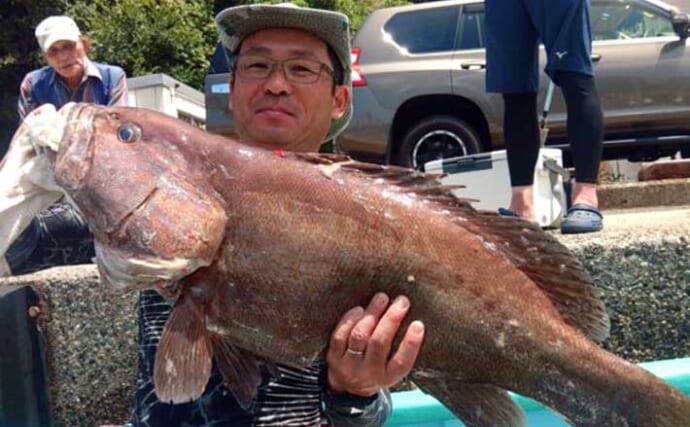 【沖釣り釣果速報】イワシの泳がせ釣りで85cmオオスジハタをキャッチ（三重）