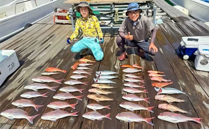 志摩沖のサビキ釣り＆タイラバで50cm級マダイやオオモンハタを手中【三重】黒カーリーに好反応