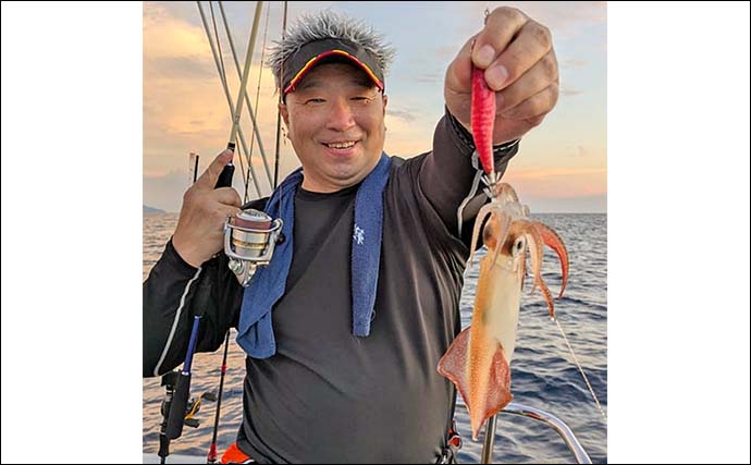 鷹巣沖のイカメタルゲームでマイカ快釣！【福井】ペットボトル級良型もヒット