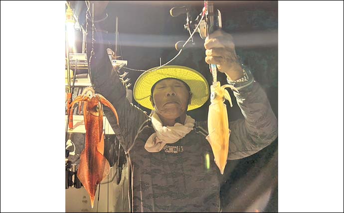 鷹巣沖のイカメタルゲームでマイカ快釣！【福井】ペットボトル級良型もヒット