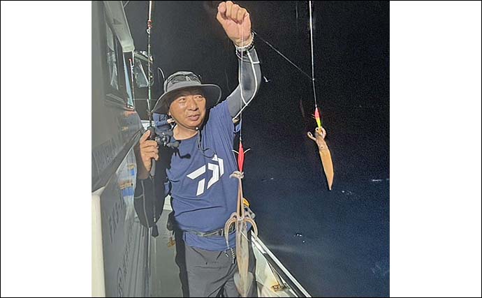 鷹巣沖のイカメタルゲームでマイカ快釣！【福井】ペットボトル級良型もヒット