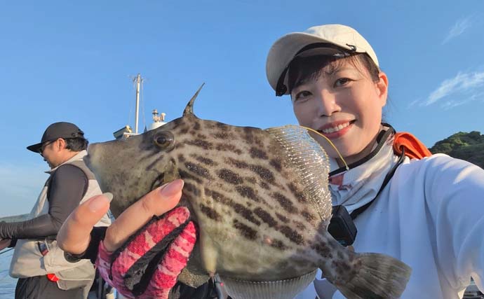 船カワハギ釣りでツ抜け達成！【大分・黒えびす】尺クラス含む良型10尾を持ち帰り