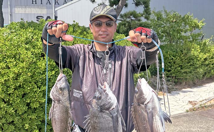 日明海峡釣り公園のウキフカセ釣りで40cm超え5尾を手中【福岡】潮流