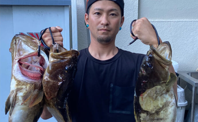 幻の高級魚『クエ』が一晩で3連発！【山口】小まめな打ち返しが釣果アップの秘訣か