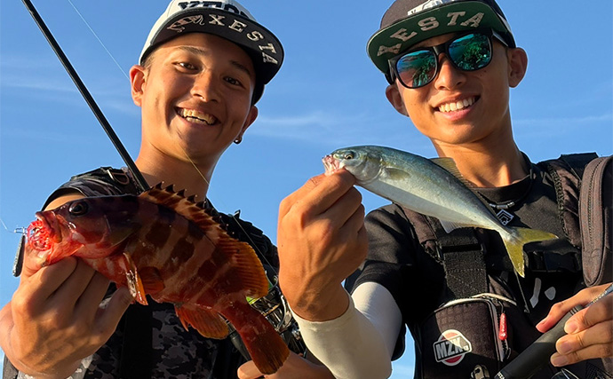 伊豆の陸っぱりルアー釣りで「青物・アカハタ・アオリイカ」と多魚種ヒット！【静岡】