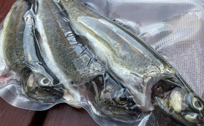 「釣魚の鮮度は全力で守る！」管理釣り場で釣ったニジマスを真空保存で持ち帰ってみた【東京】