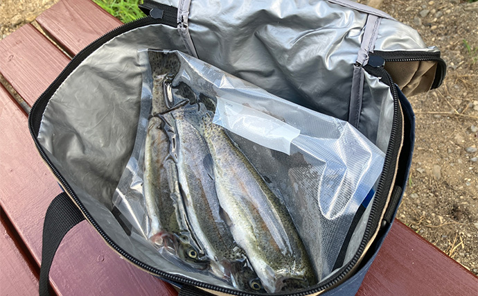 「釣魚の鮮度は全力で守る！」管理釣り場で釣ったニジマスを真空保存で持ち帰ってみた【東京】