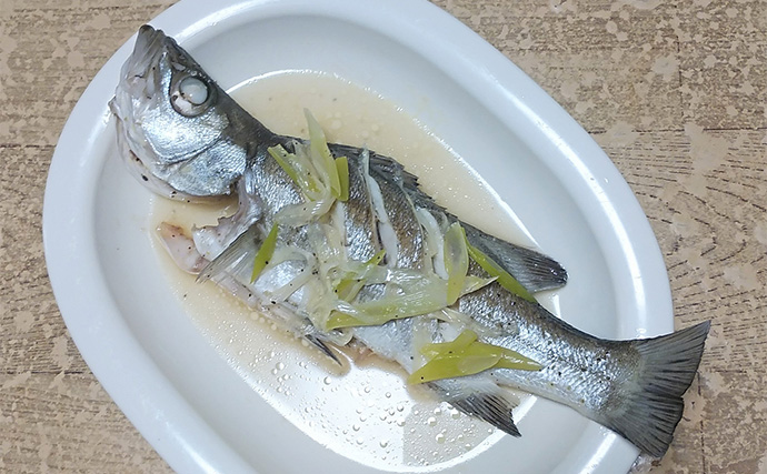 釣魚で作る「自宅フレンチ風」レシピ：ヒラセイゴのワイン蒸し　隠し味はバター