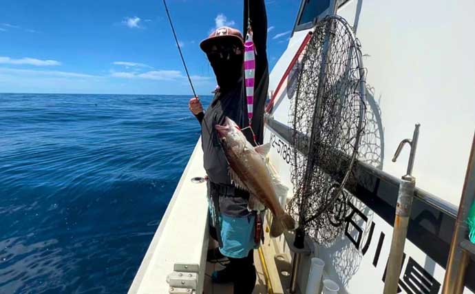 オフショアジギングで7kg頭に超美味魚『アラ』が船中乱舞！【石川・輪島】