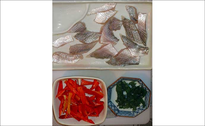 キス釣りゲスト魚で作る「夏にピッタリ」レシピ：キビレと季節野菜の炒めもの～梅酢風味～