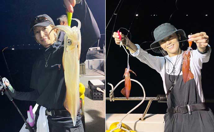 関西エリアの【船釣り特選釣果】イカメタル便でシロイカ快釣！竿頭は連日50匹超え