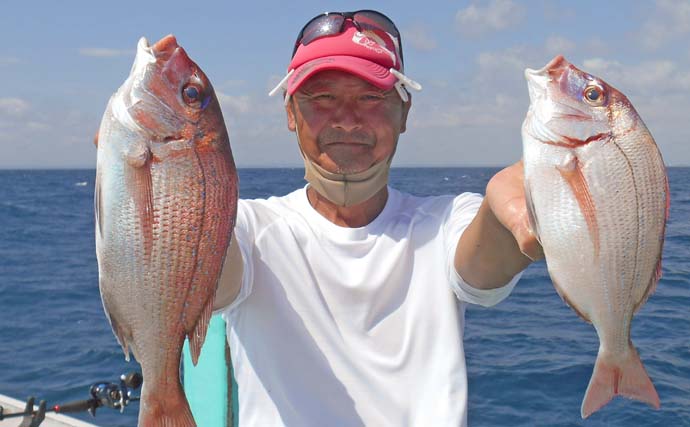 外房片貝沖のハナダイ五目釣りで本命を続々キャッチ！【千葉】30cm級マダイも連発