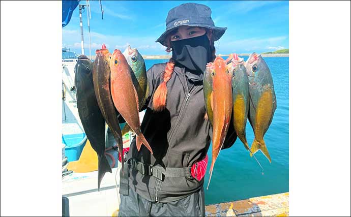 【沖釣り釣果速報】金洲五目でヒメダイ・ウメイロ登場！スルメイカは2時間50匹（愛知・静岡）