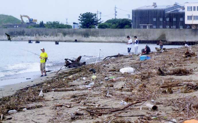 吉崎海岸のちょい投げ釣りでシロギス22匹キャッチ【三重】濁りとゴミをかわして好釣