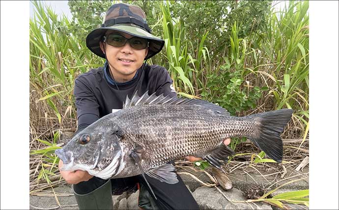 「ジュボッと炸裂バイト！」松阪エリアのトップチニングでクロダイ40cmを手中【三重】