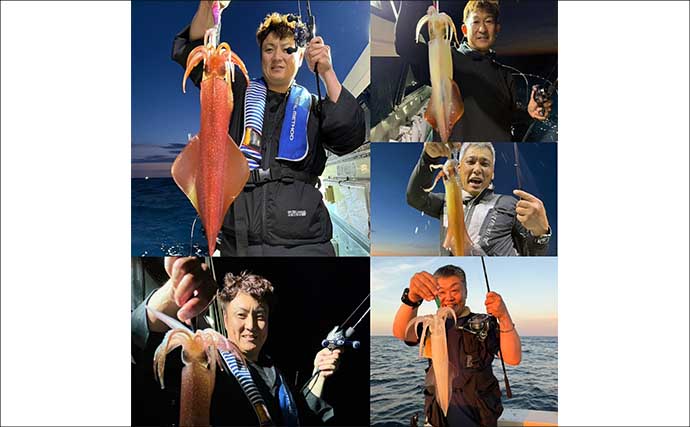 【沖釣り釣果速報】玄界灘の夜焚きイカ釣りで釣る人三桁続出！良型・パラソル級も登場（福岡）