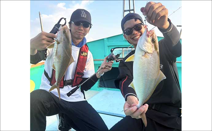 「カンパチ4kg浮上！」玄界灘のジギング船で青物ラッシュ【沖釣り釣果速報・福岡】