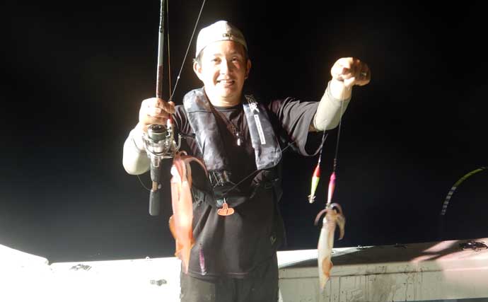 【沖釣り釣果速報】玄界灘の夜焚きイカ船でケンサキイカ釣る人200尾達成！（福岡）
