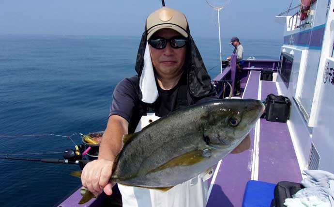 「船宿レコード4.42kgシマアジ現る！」大原沖のコマセ五目釣りで船中5尾＆イサキも好調【千葉】