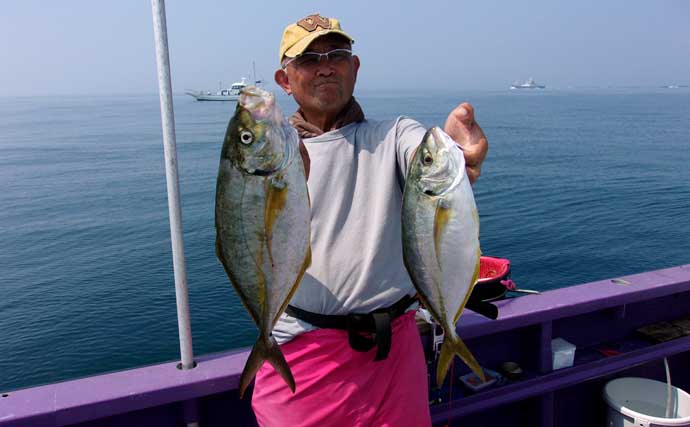 「船宿レコード4.42kgシマアジ現る！」大原沖のコマセ五目釣りで船中5尾＆イサキも好調【千葉】