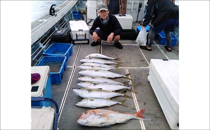 【沖釣り釣果速報】玄界灘の落とし込み釣りでヒラマサ100cm浮上！マダイ・カンパチも絶好調（福岡）