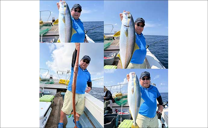 【沖釣り釣果速報】芦屋沖の落とし込み釣りでヒラマサ95cm好捕！イワシエサに好反応（福岡）