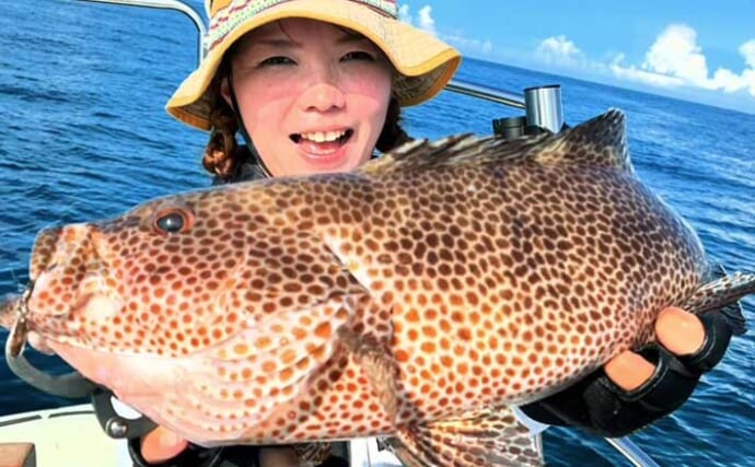 「自己記録50cm級オオモンハタ浮上！」遊漁船・リップルでのライトゲームで大興奮【熊本】