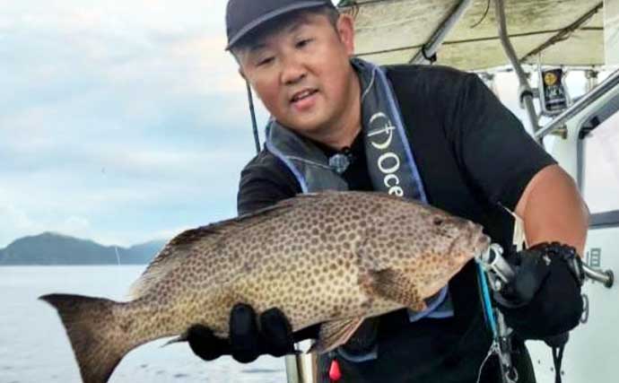 「自己記録50cm級オオモンハタ浮上！」遊漁船・リップルでのライトゲームで大興奮【熊本】