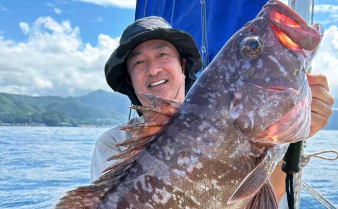 【沖釣り釣果速報】タテ釣りで7kg超マハタ堂々キャッチ＆ヒラマサやマダイも浮上（福井）